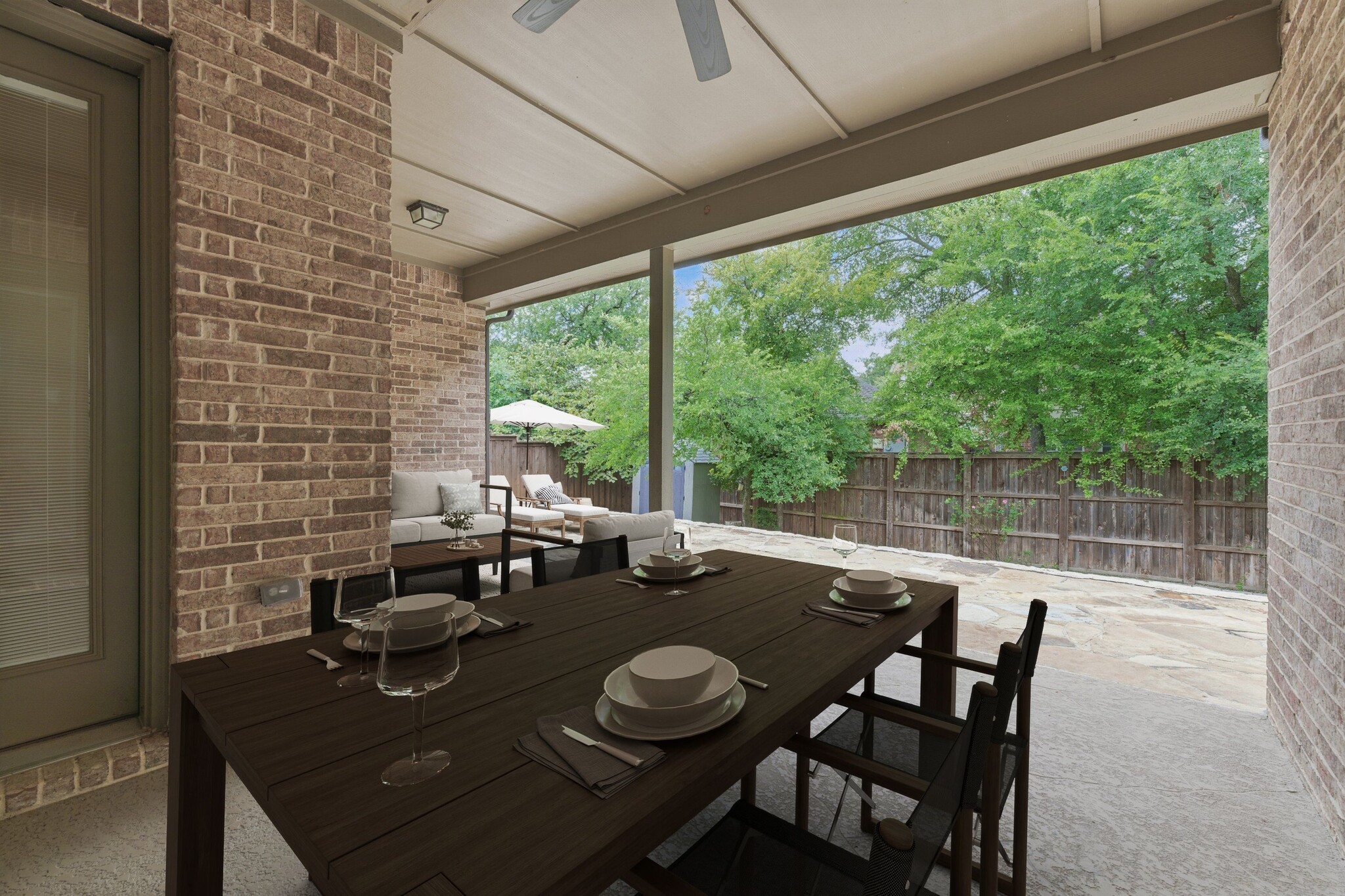 Patio - Virtually Staged - 508 Hidden Meadow Dr