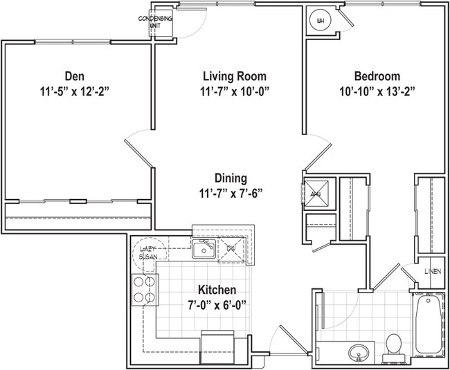 PHASE II- 1 BEDROOM W/ DEN - Chapline House - 62+ Senior Housing