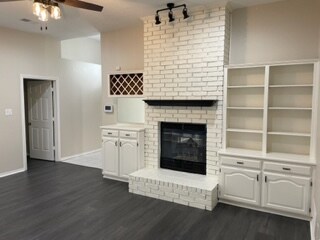 Living Room with Fireplace - 3300 Broken Bow St