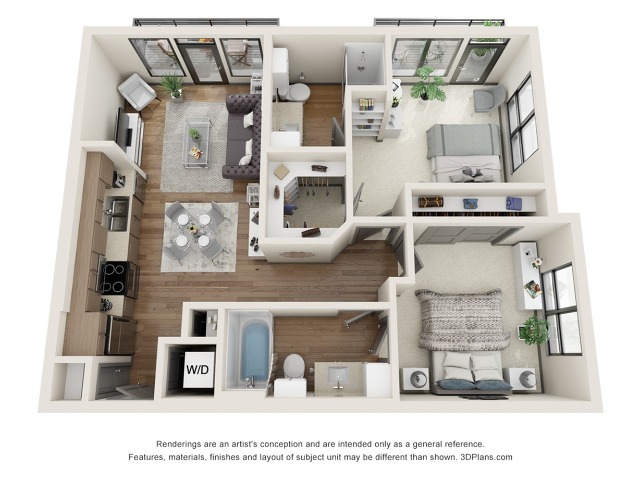 Durham B2 Floor Plan - The Vic at Interpose