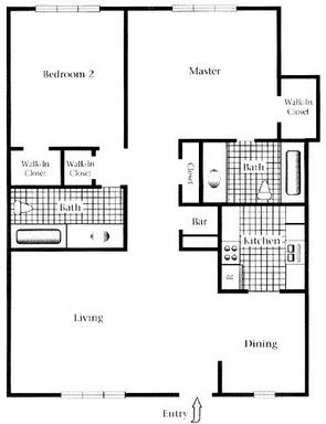 Floor Plan D - Mission Pointe Club Apartments