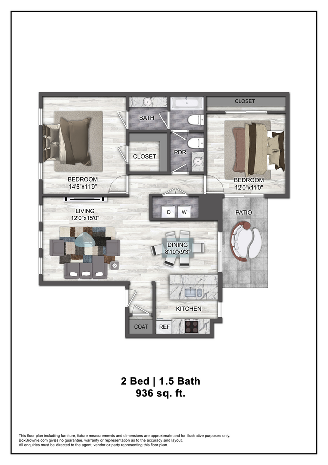 2 bed 1.5 bath 936 sqft - Oasis Springs Apartments