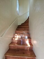 Spiral staircase to unit - 504 N Sweetzer Ave