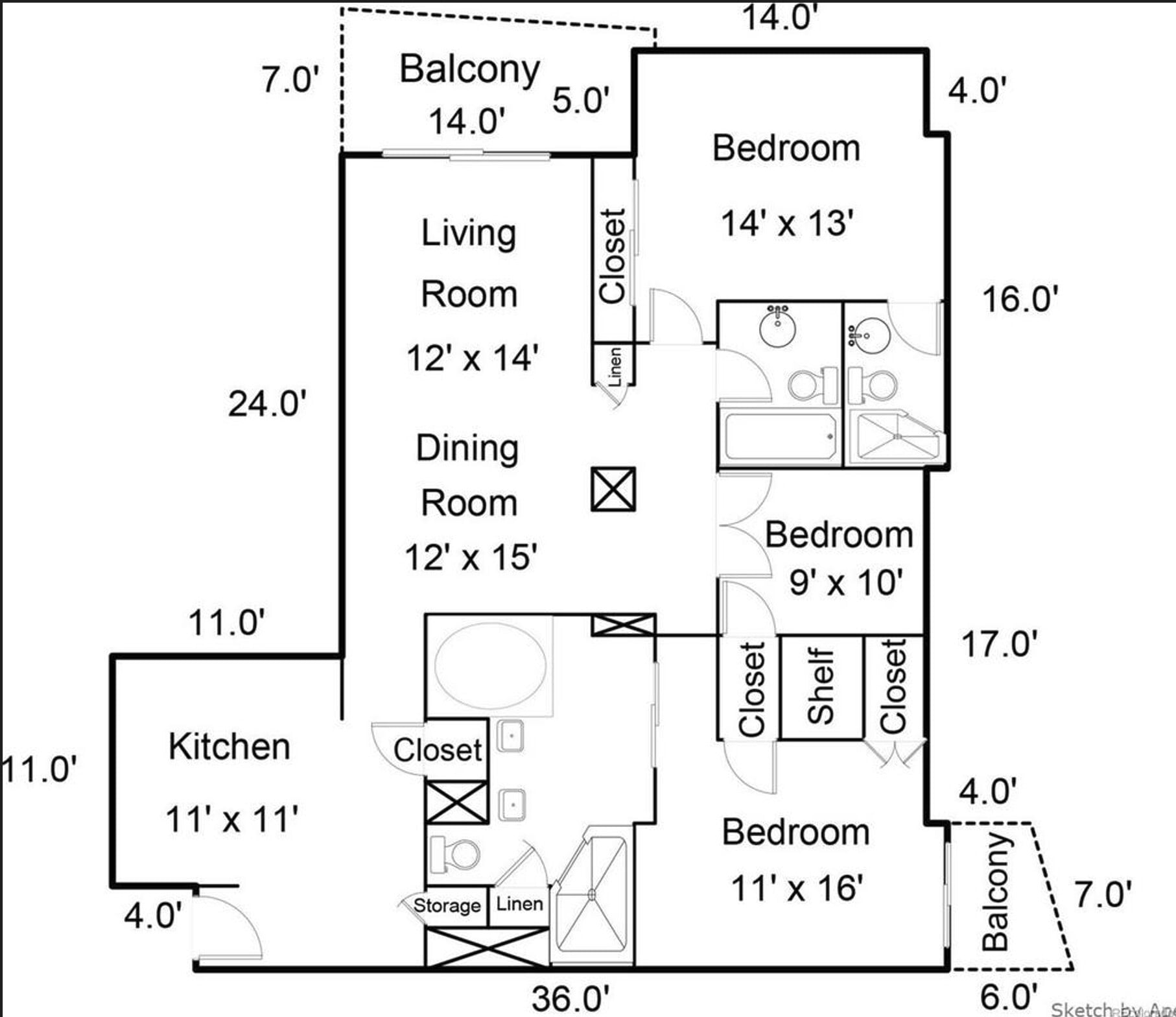 Floorplan - 1020 15th St