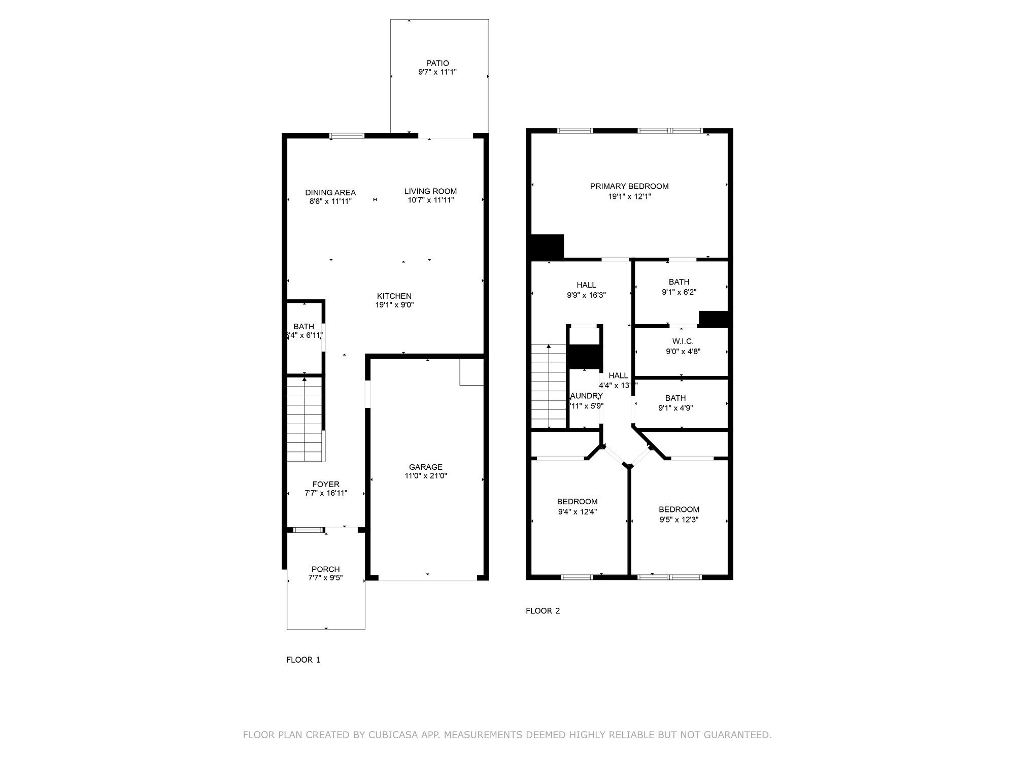 2D Floor Plan 1st & 2nd Floors - 16076 Echo Glen Dr