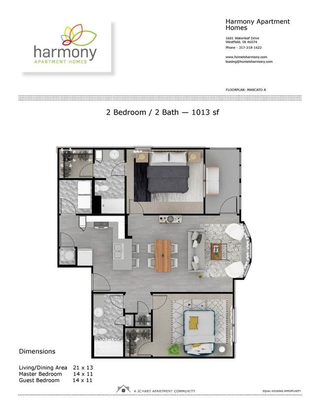 Marcato A (D9A) 2.2.jpg - Harmony Apartment Homes