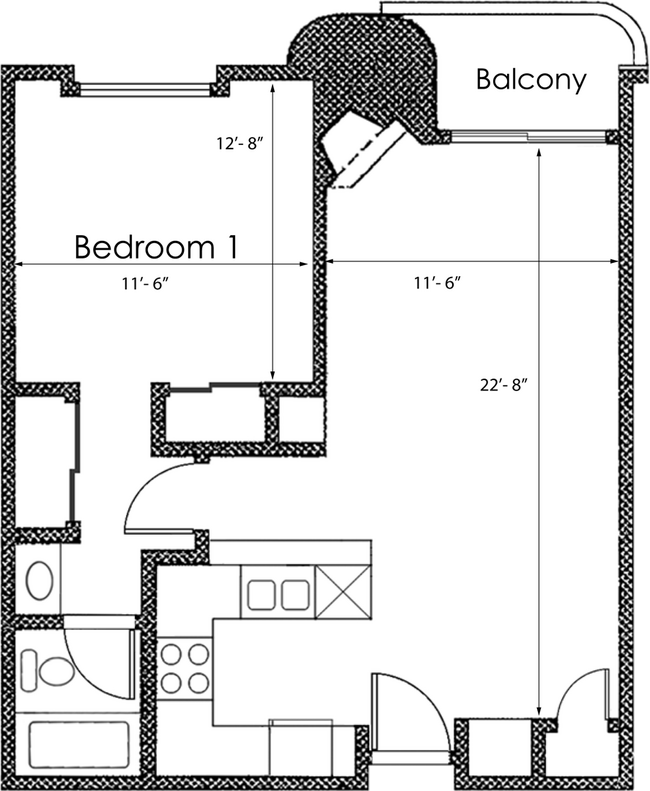 Floorplan - Midvale Court Apartments Westwood