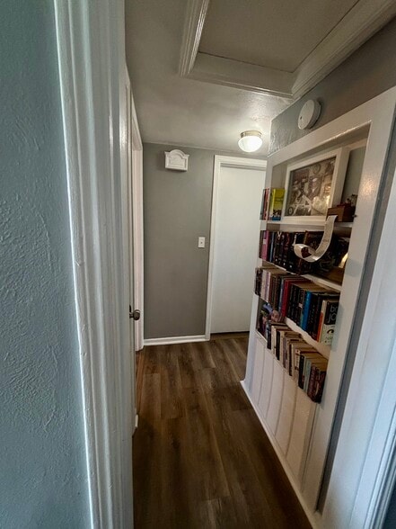 Hallway with built in bookshelf - 409 Westover St