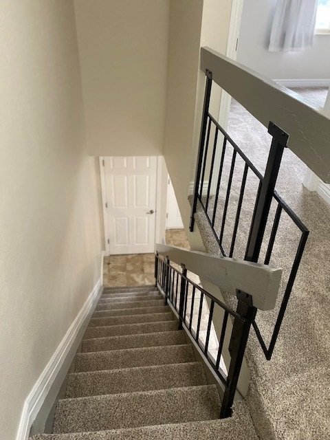 Stairway view from 2nd floor - 411 E Highline Cir