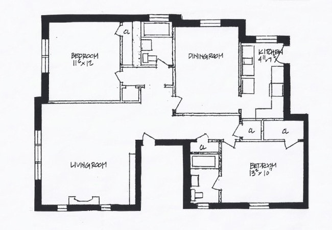 Floorplan - 609-17 N. Sheridan Rd.
