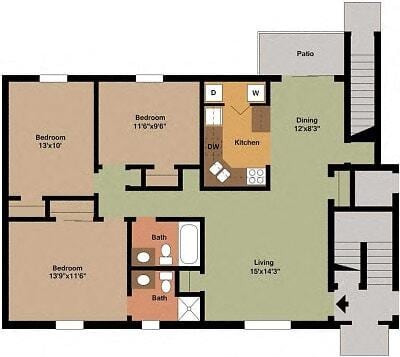 Floorplan - Vista Villa Apartments