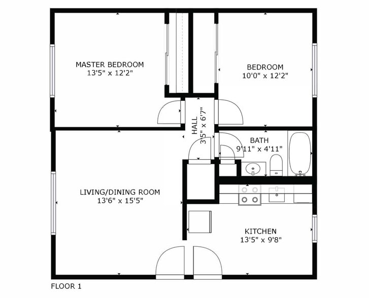 FLOOR PLAN - 1217 W Washington St