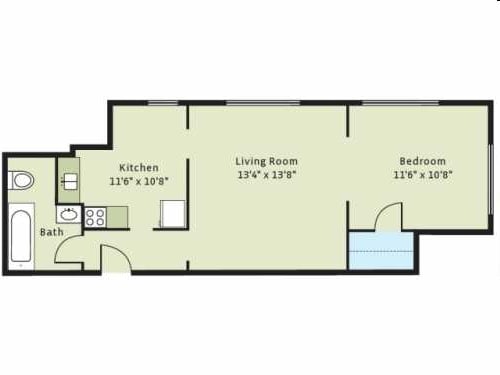 1BR/1BA - Del Monte