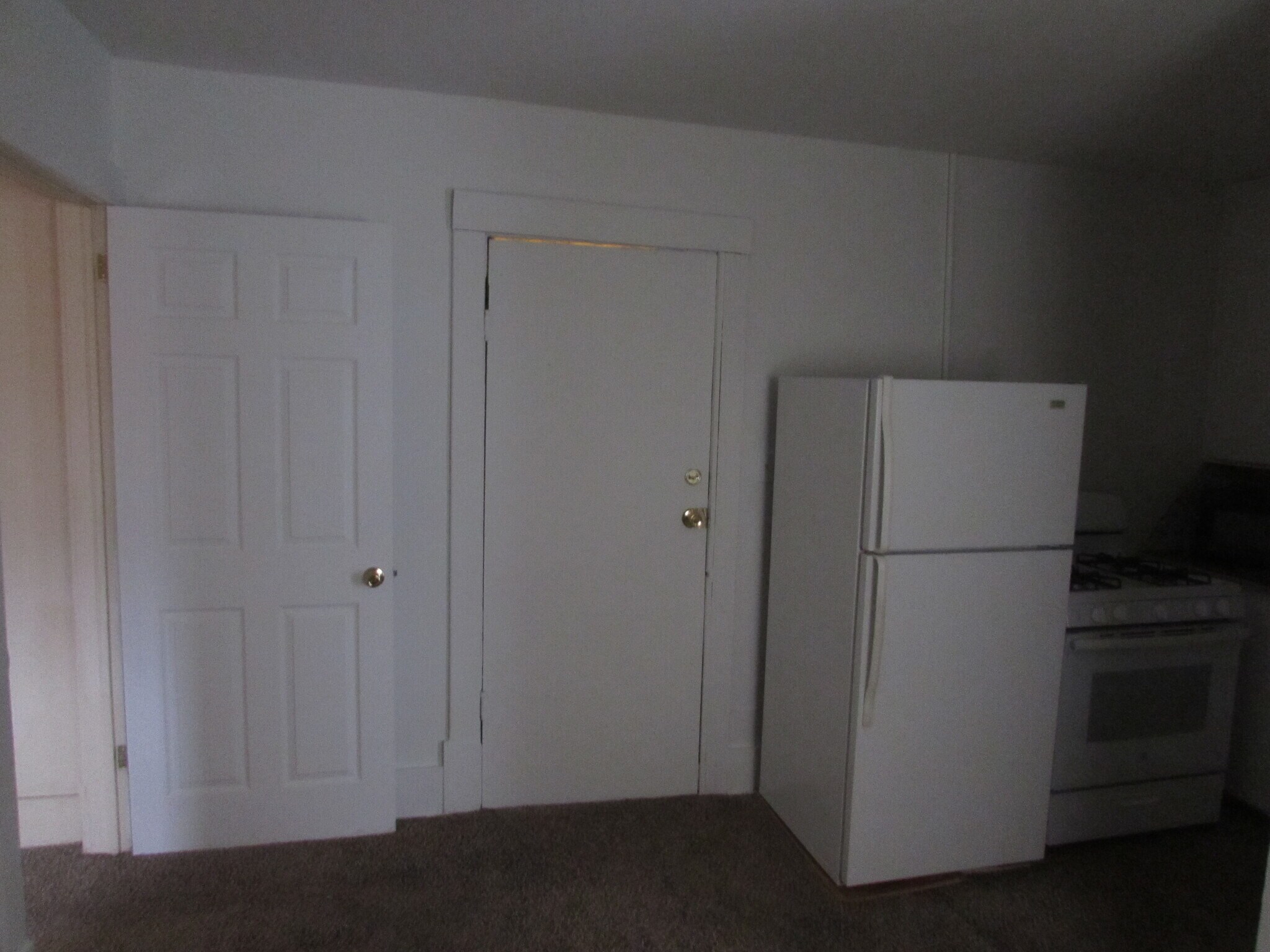 Apartment entrance door and bedroom door on left. - 716 E 4th Ave