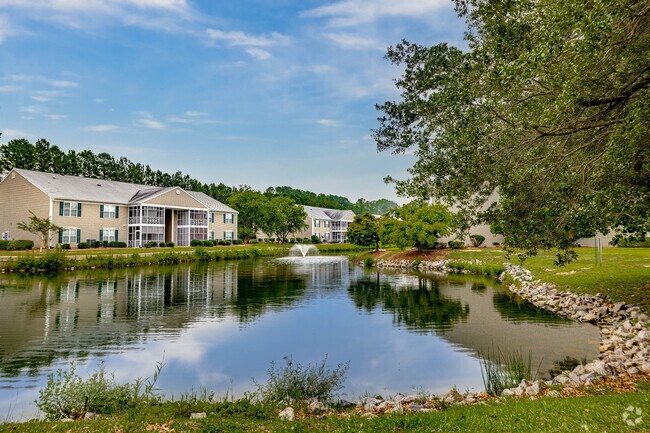 View of pond. - Chandler Terrace Temporary Housing