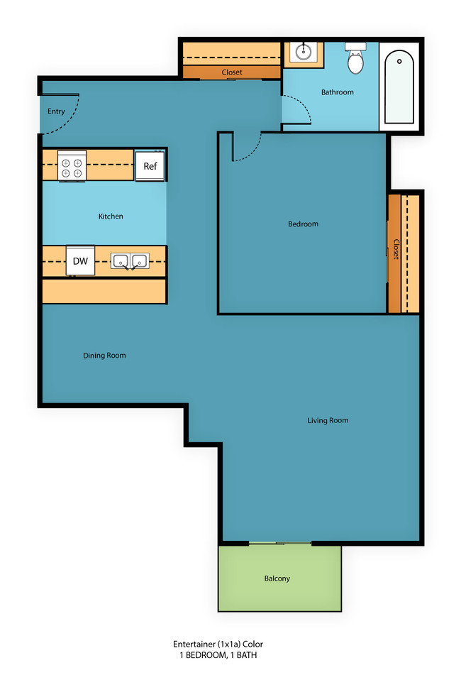 Floorplan - Hill Crest Apartment Homes