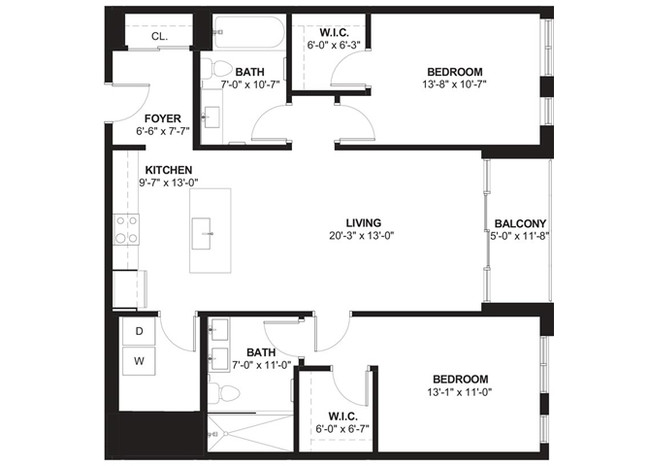 Floorplan - 1620 Central