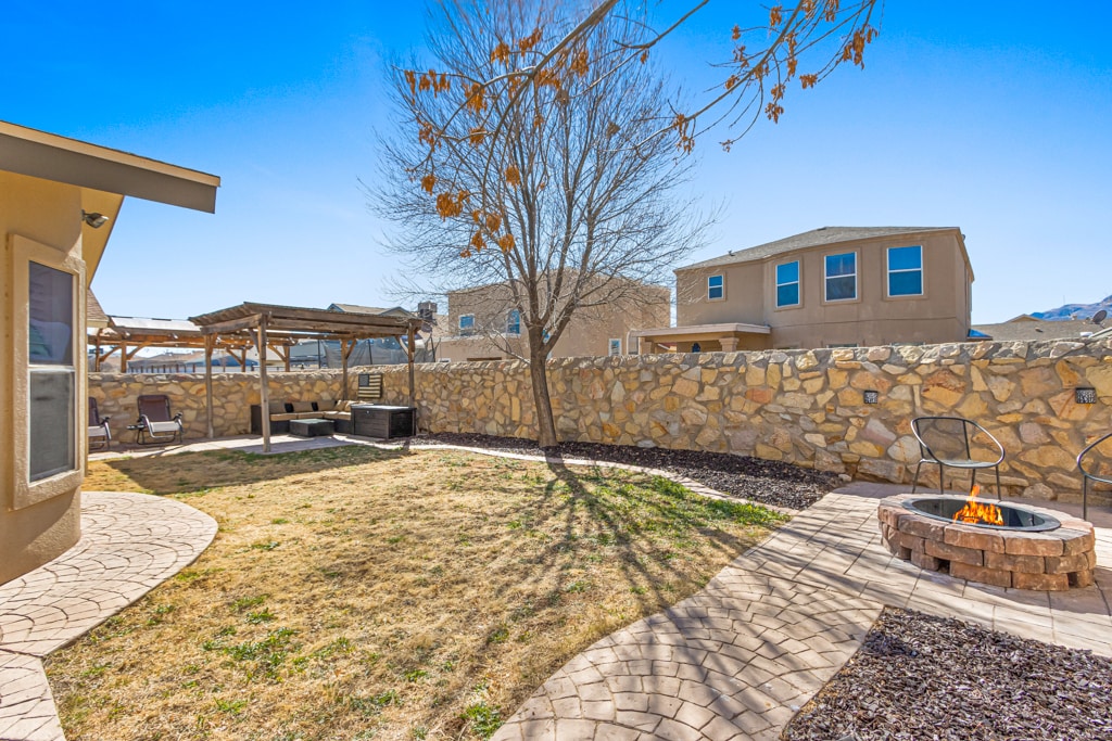 (Turf added after photo taken) Backyard Firepit - 11341 Manuel Moreno Dr