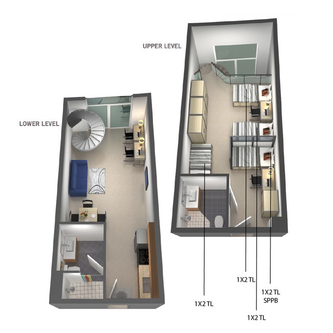 1 Bed 2 Bath - The Loop