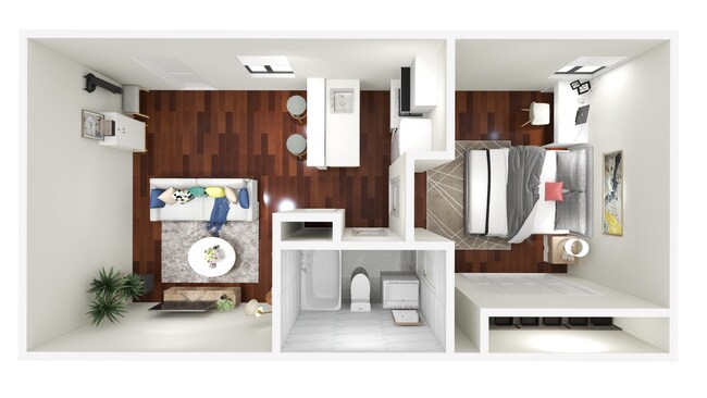 Preston Road 525 sqft 1B1B -View1.jpg - Prestonwood Hillcrest Apartments