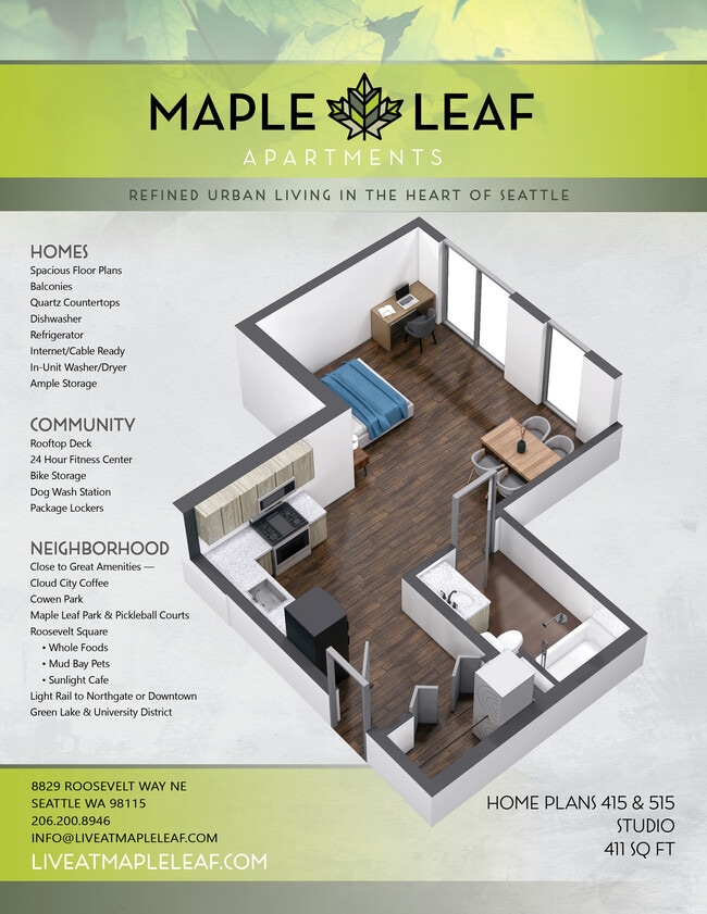 Floorplan - Maple Leaf Apartments