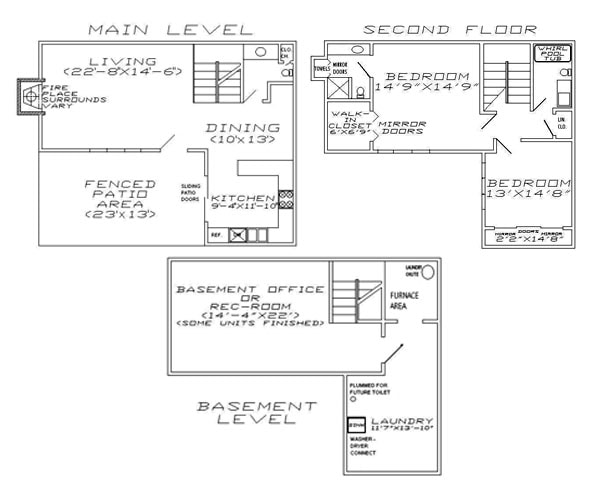 Floorplan - Crabtree Park Townhomes