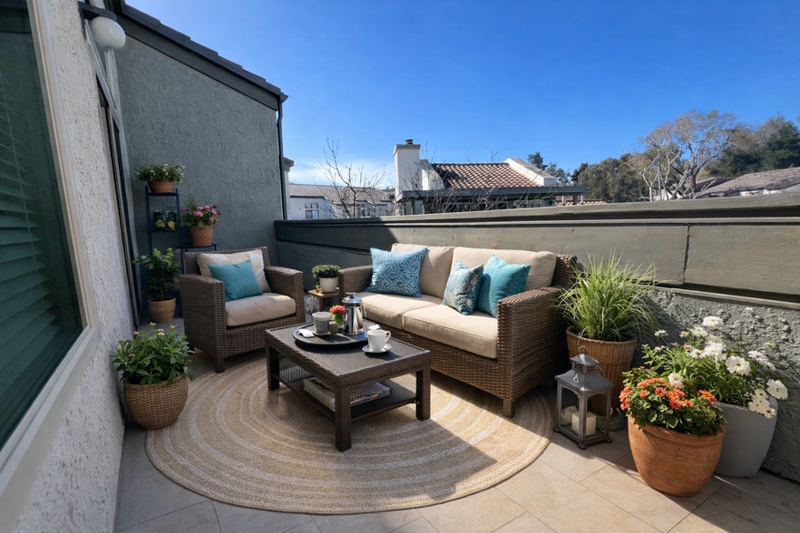 Balcony off Living room- Virtual Staging - 8 Town and Country Rd