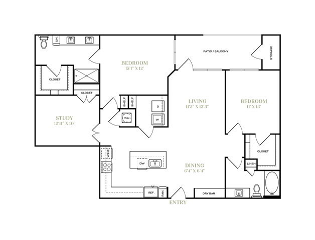 Floorplan - The Elm at River Park