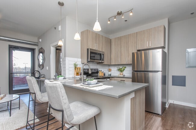 Beautiful Gray quartz counter tops - Lofts at Twenty25