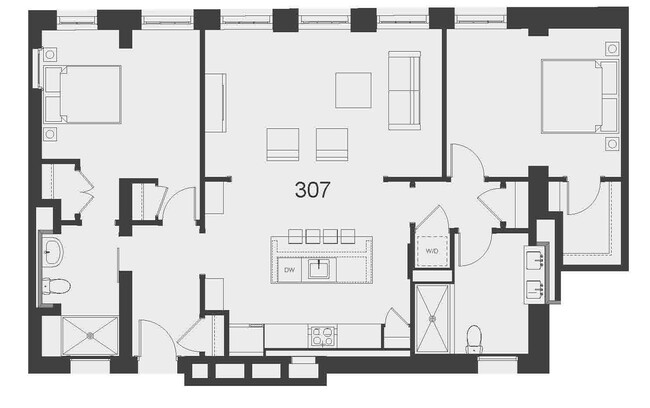 Floorplan - Motley School Apartments