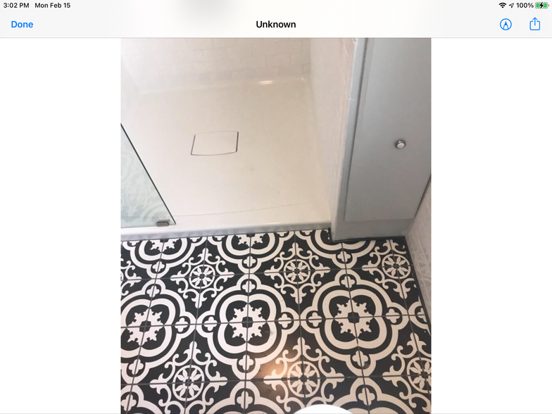 New shower - 1110 N French Rd