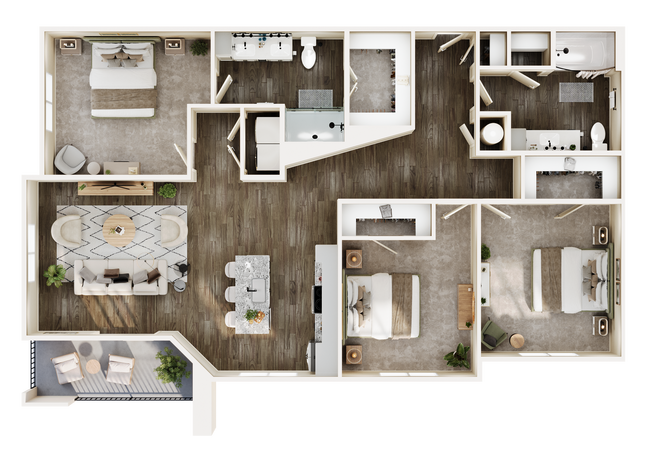 Floorplan - Somerset Upscale Apartments