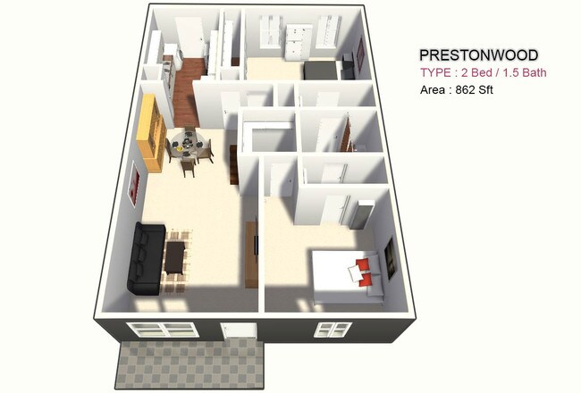 Two Bed / One and a Half Bath - Prestonwood