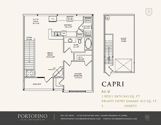Capri Floor Plan - Portofino at Championsgate