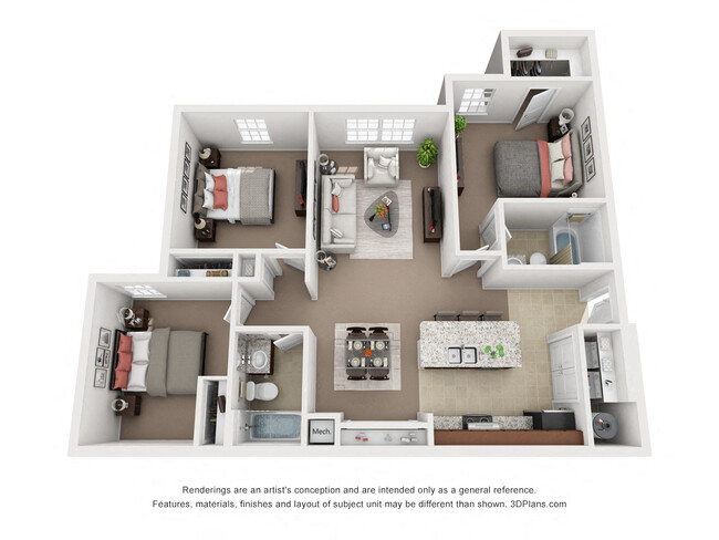 Floorplan - Parc Hill Apartment Homes