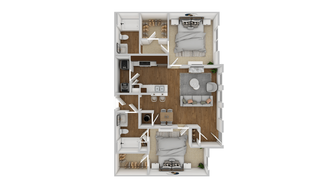 Floorplan - The Retreat Apartment Homes