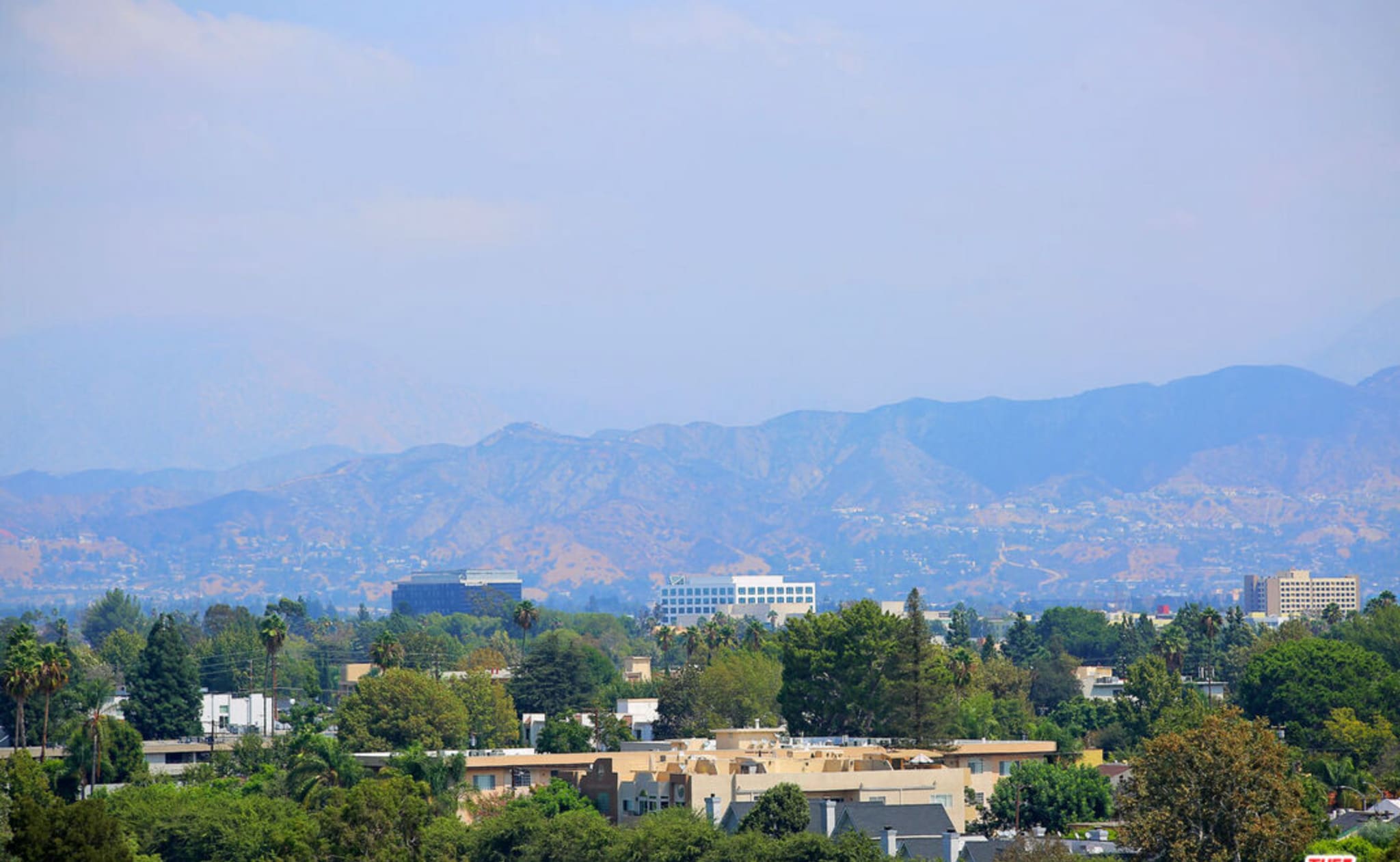 Mountain and city views from each bedroom - 11851 Laurelwood Dr