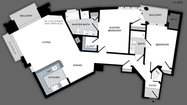 2BR/2BA - The Eclipse