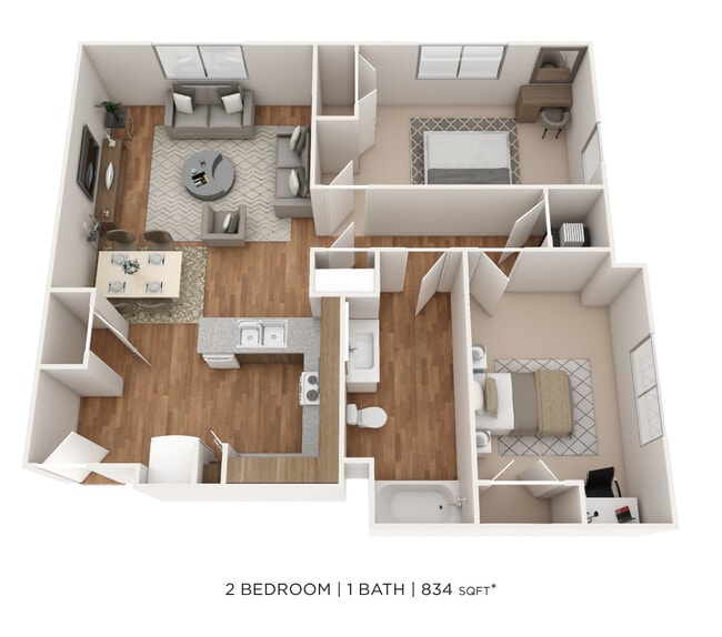 Floorplan - The Marquis at the Woods Apartment Homes