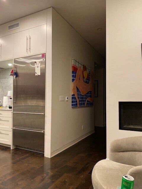 Stainless steel appliances and Kitchen Fireplace. - 1730 N Franklin Pl