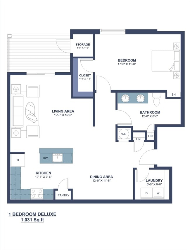 Floorplan - The Commons Apartments