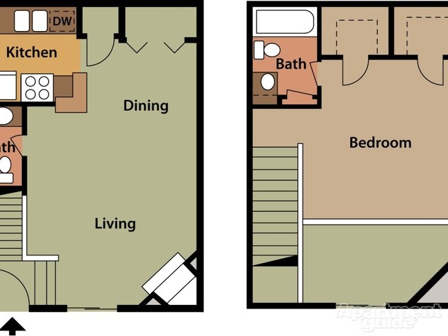 C 1x1.5 TH Loft Style - Emerald Cove Apartments