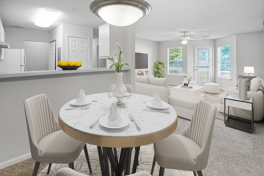 Living Area - Crescent Pointe Apartments