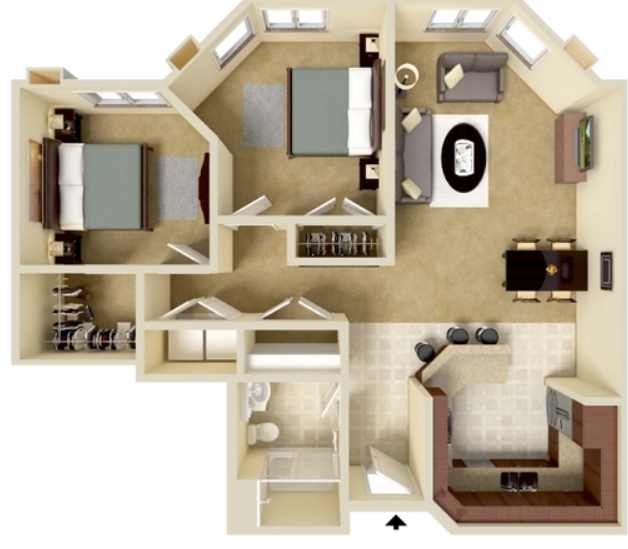 Floorplan - Eagle Crest Apartments