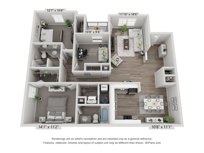 Floorplan - Oak Hollow Apartments