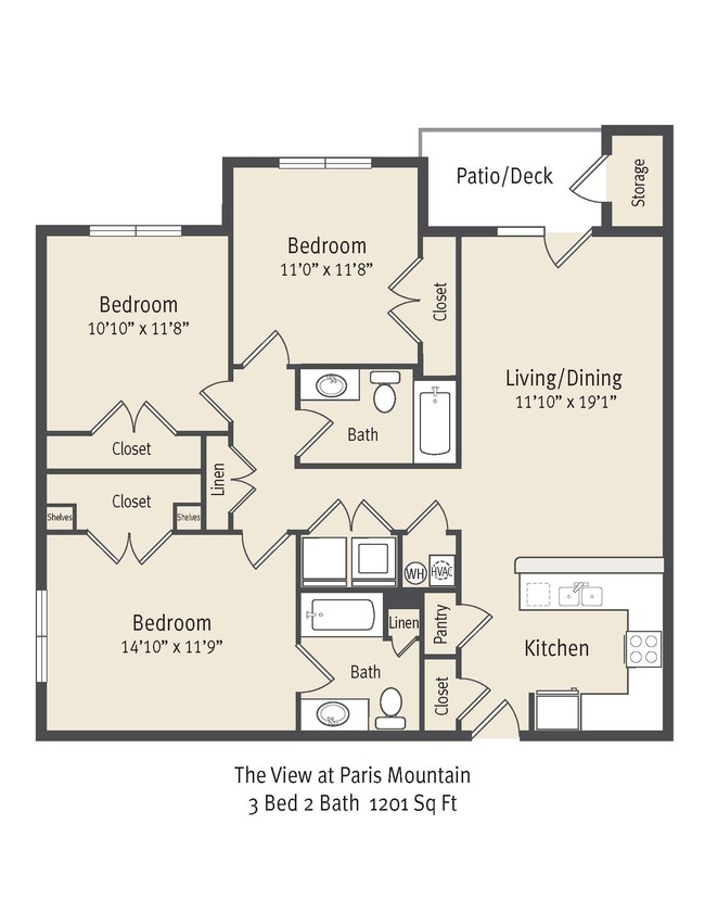 Floorplan - The View at Paris Mountain