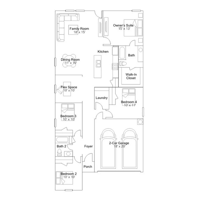 Building Photo - This single-story home offers a great layout with a total of four bedrooms.