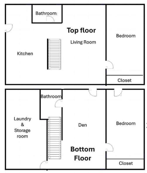 Floorplan (Lower level basement floors) - 2612 Louisiana Ave
