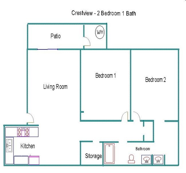 2BR/1BA - University Village Apartments