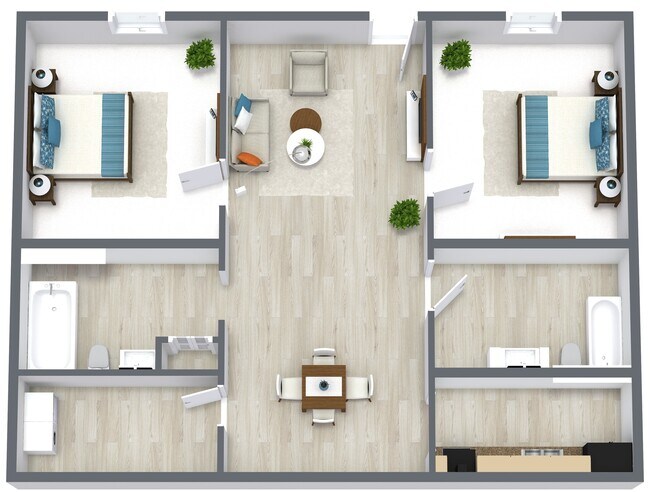 Hadley floorplan - Ridgewood Apartments